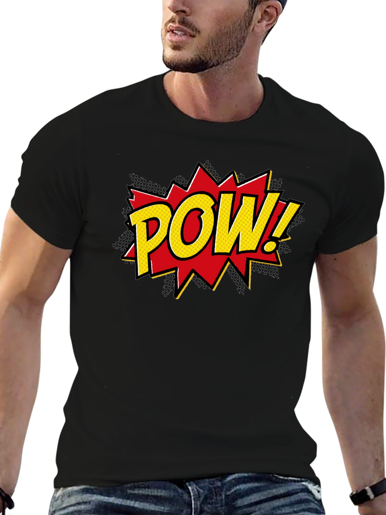 Comic POW! Graphic Tee - Stylish Black T-Shirt