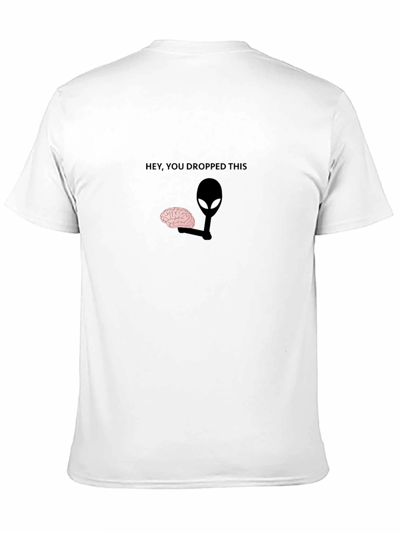 Funny Alien Dropped Brain Graphic T-Shirt