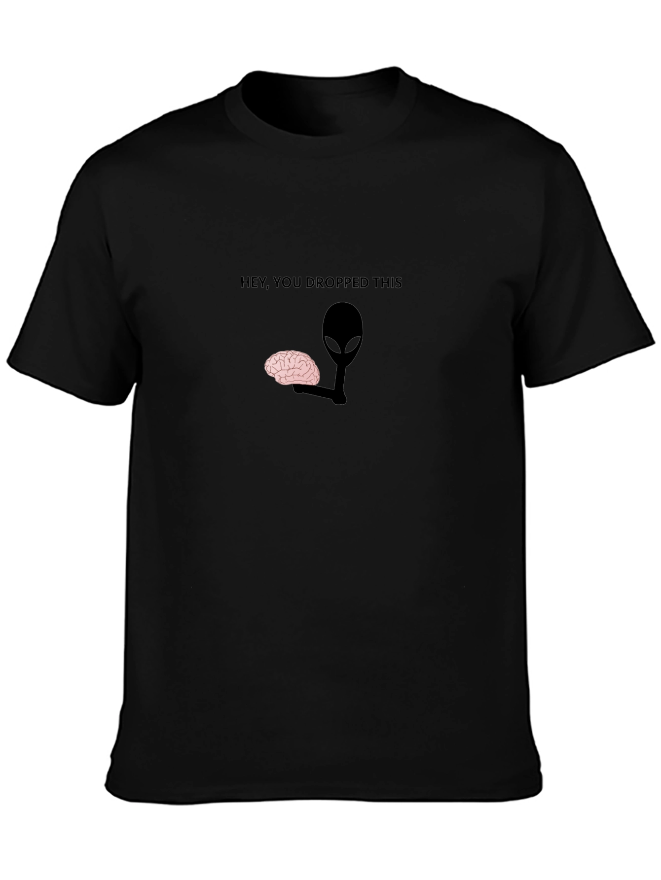 Funny Alien Dropped Brain Graphic T-Shirt