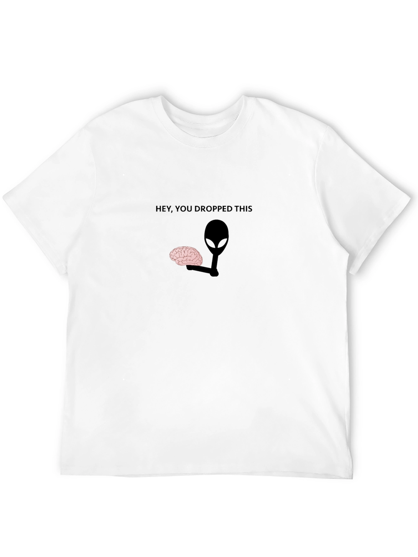 Funny Alien Dropped Brain Graphic T-Shirt