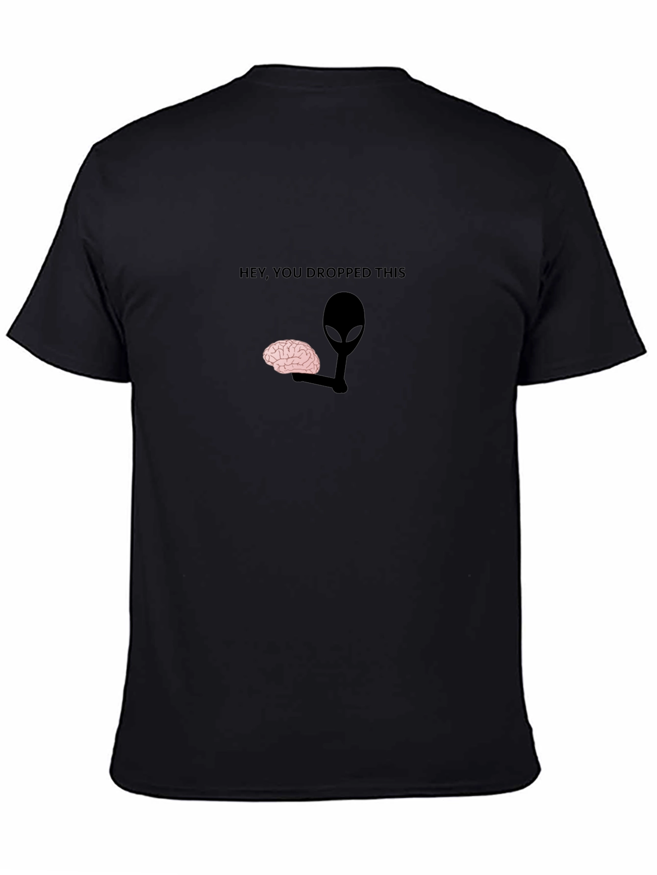 Funny Alien Dropped Brain Graphic T-Shirt
