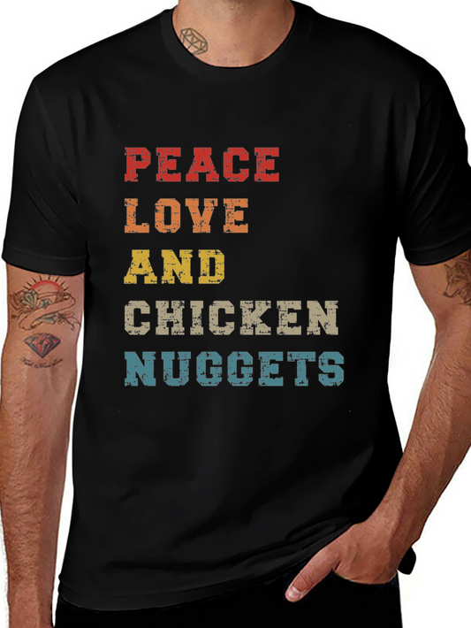 Peace Love & Chicken Nuggets Graphic Tee
