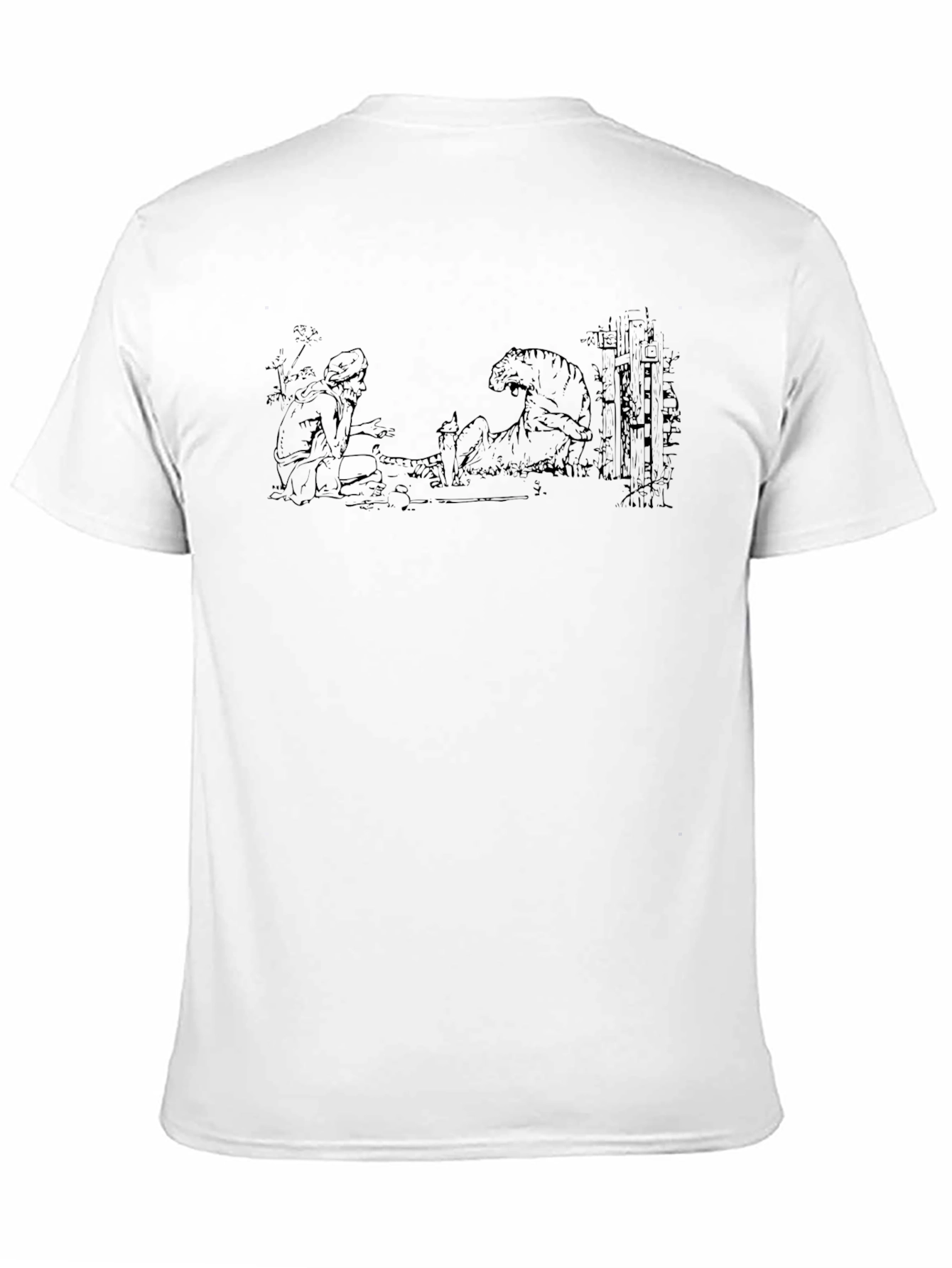 Dark Graphic Tee: Man and Beast
