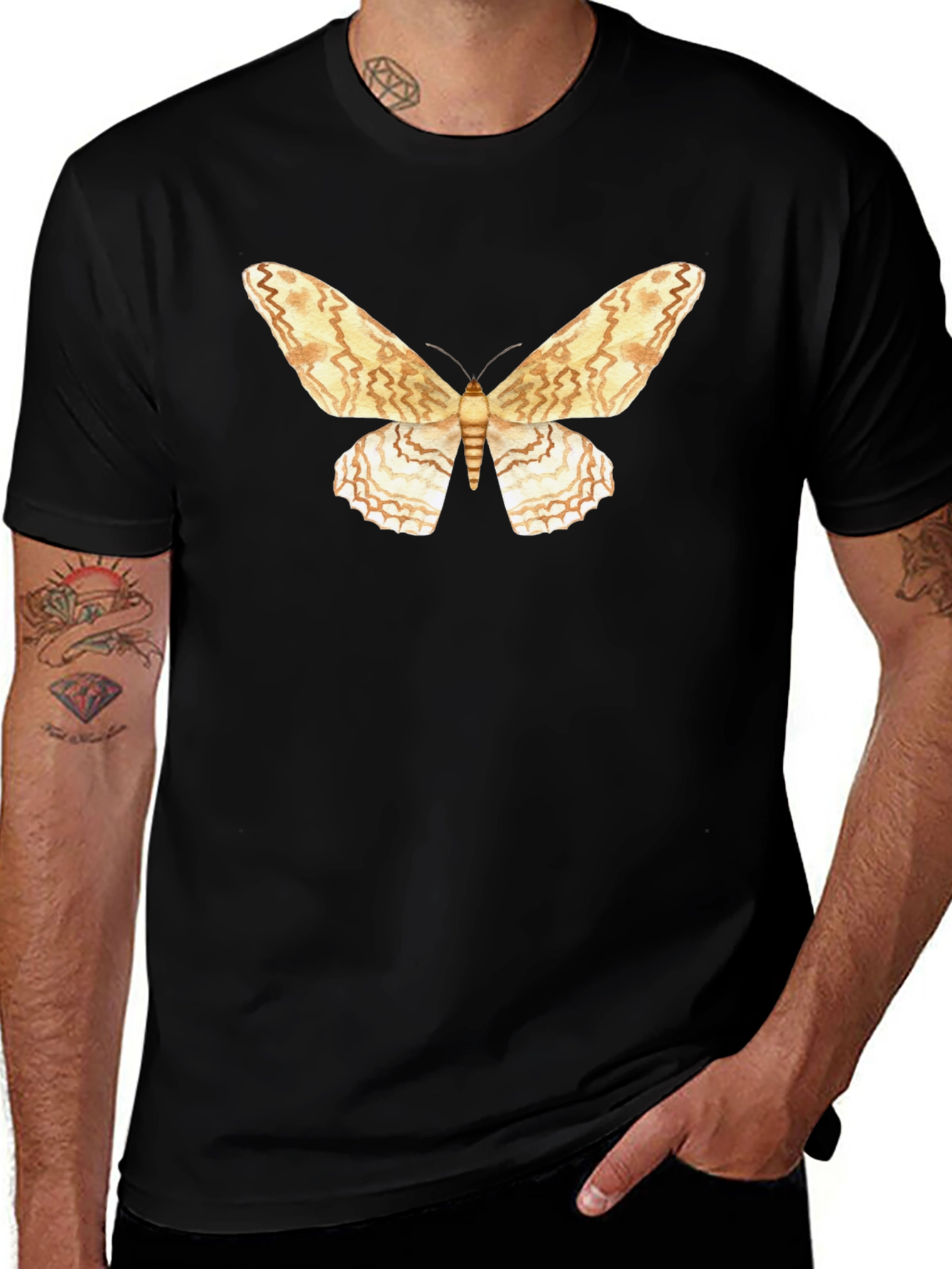 Moth Graphic T-Shirt - Stylish Nature Tee