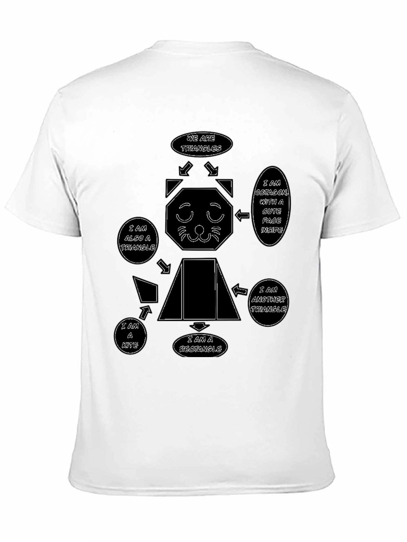 Geometric Cat T-Shirt - Unique Design