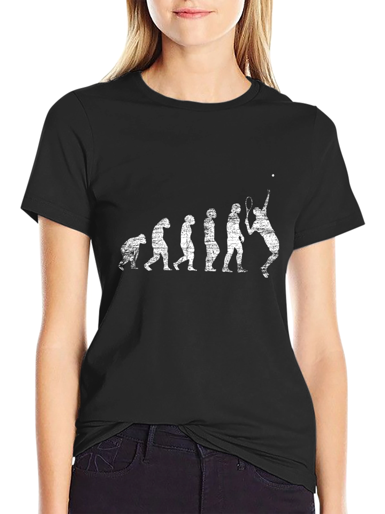 Tennis Evolution Graphic Tee - Black