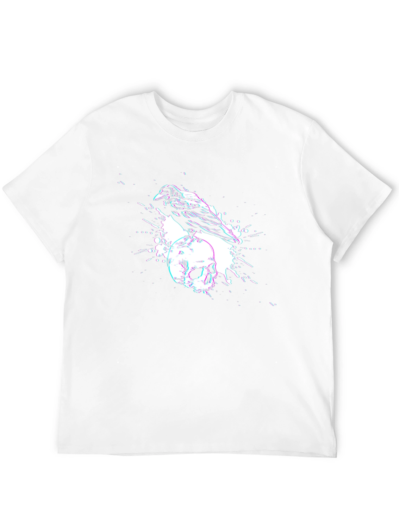 Raven Skull Graphic T-Shirt - Dark Aesthetic Tee