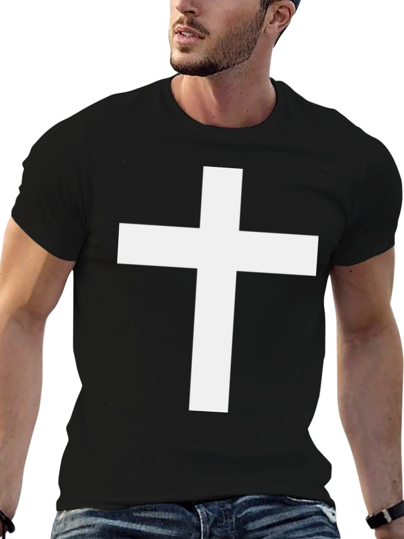 Simple Cross Graphic T-Shirt - Unisex