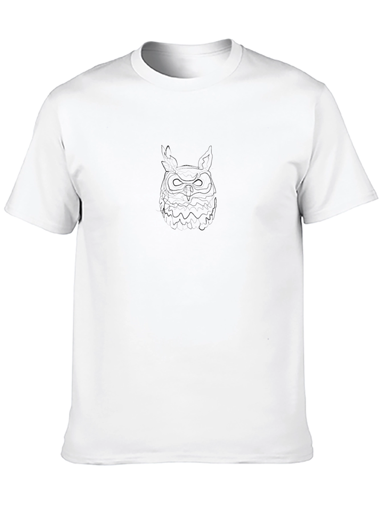 Mens Black Owl Graphic Tee - Cool Casual Style
