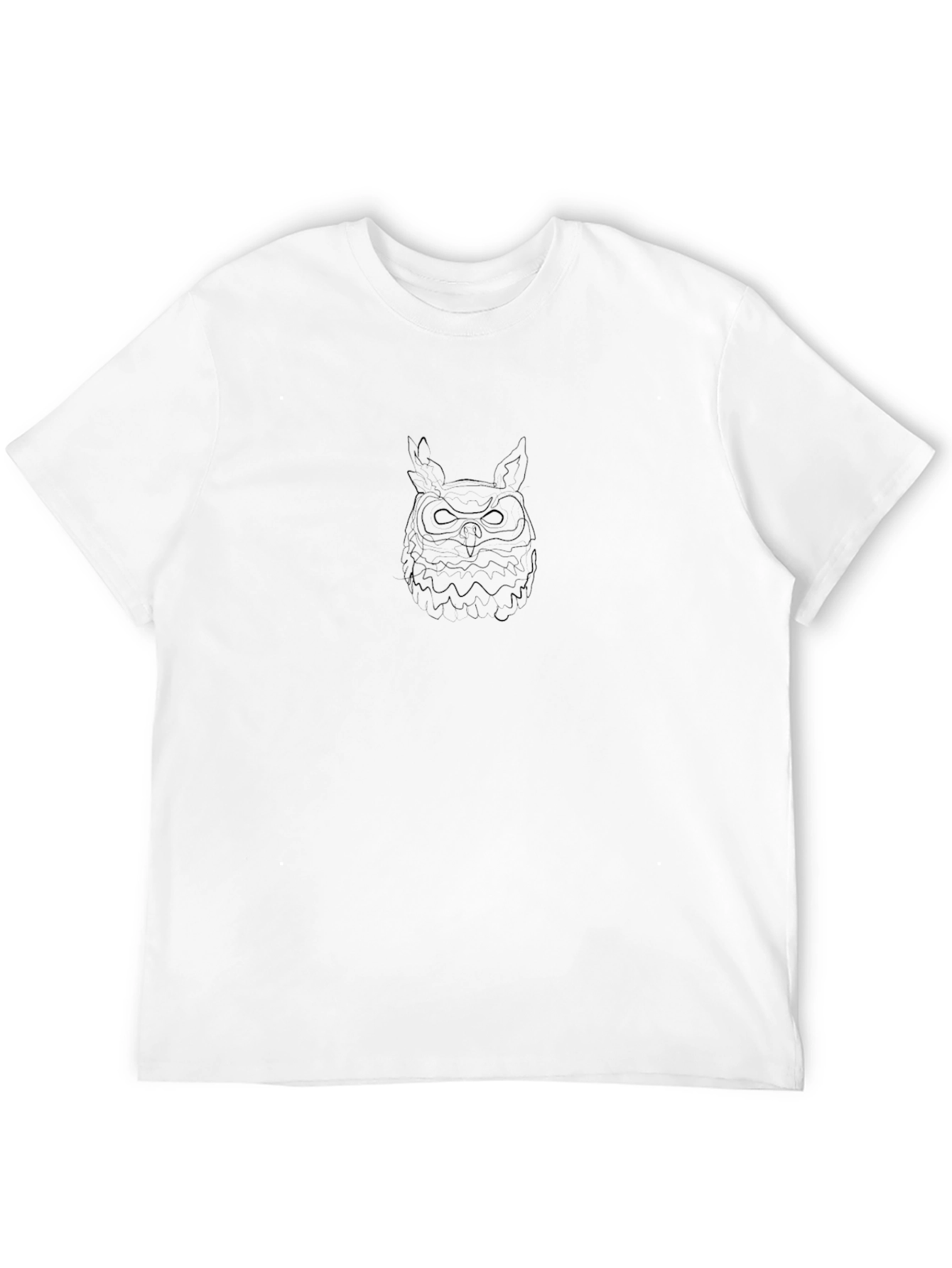 Mens Black Owl Graphic Tee - Cool Casual Style