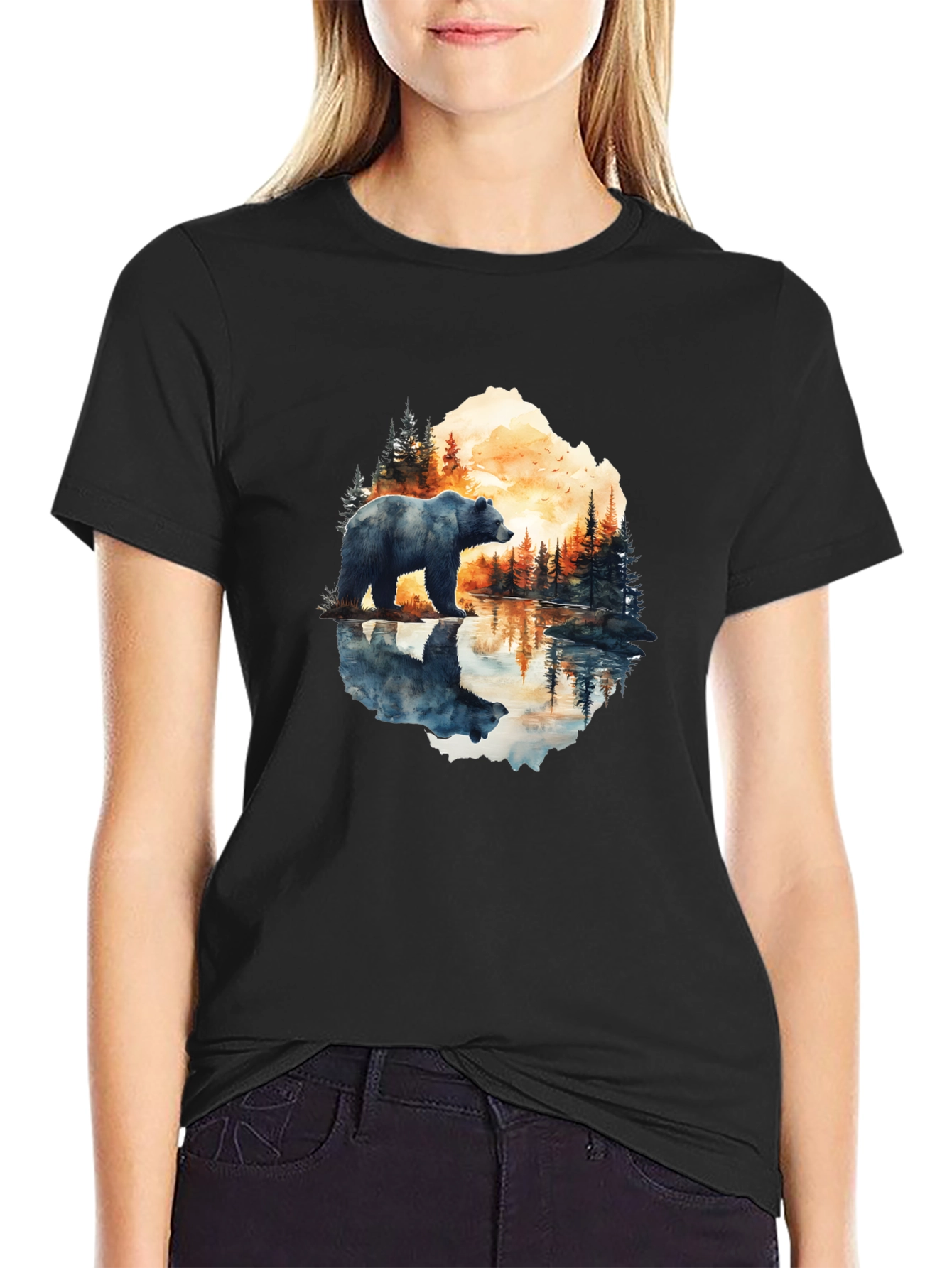 Bear Reflection Graphic Tee