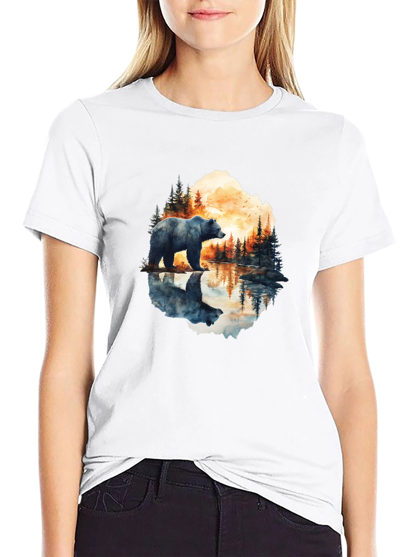 Bear Reflection Graphic Tee