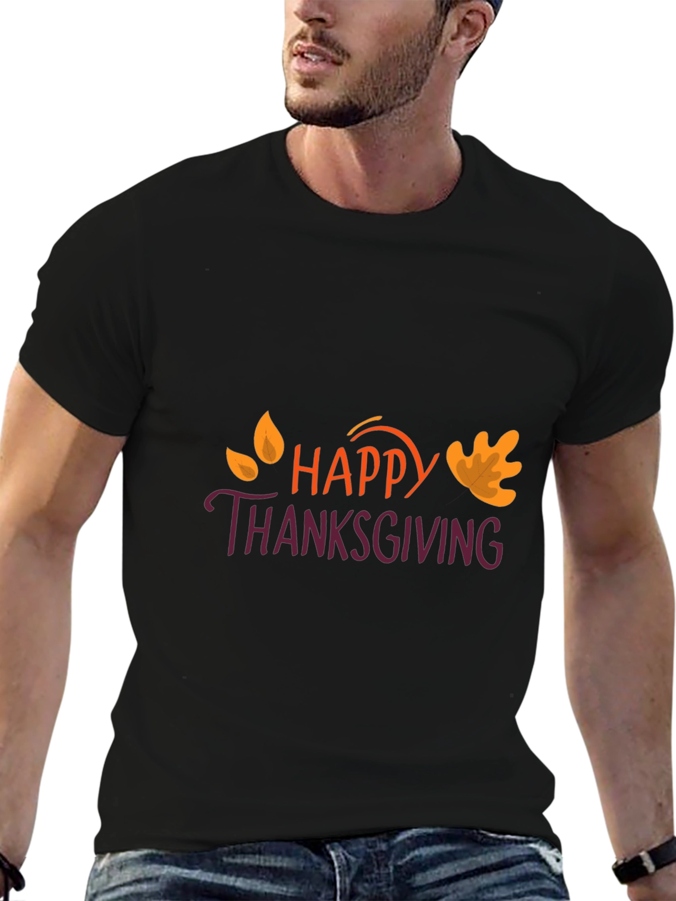 Happy Thanksgiving Graphic Tee - Holiday Apparel