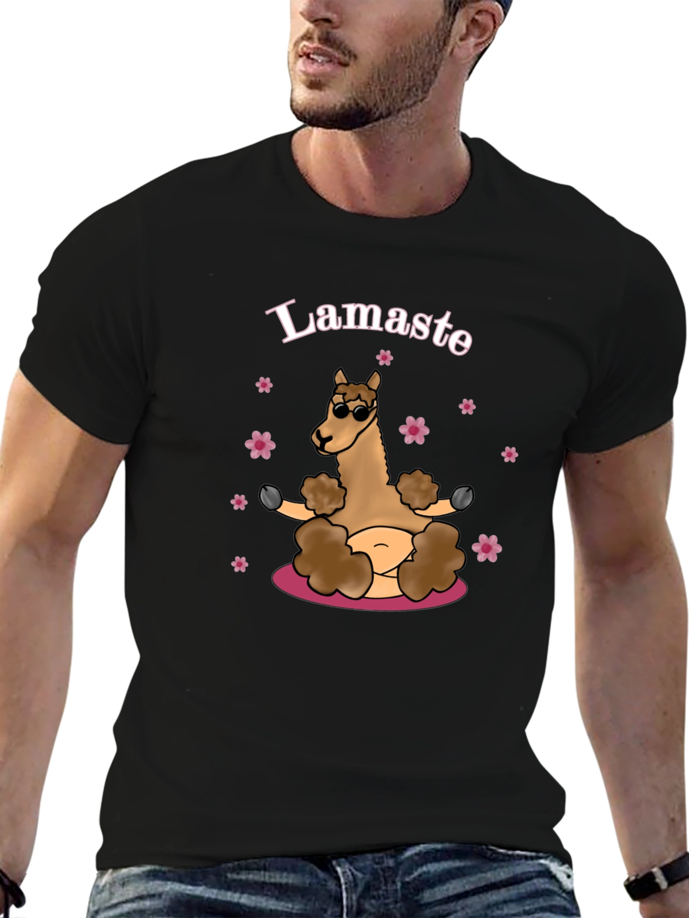 Lamaste Yoga Llama Graphic T-Shirt