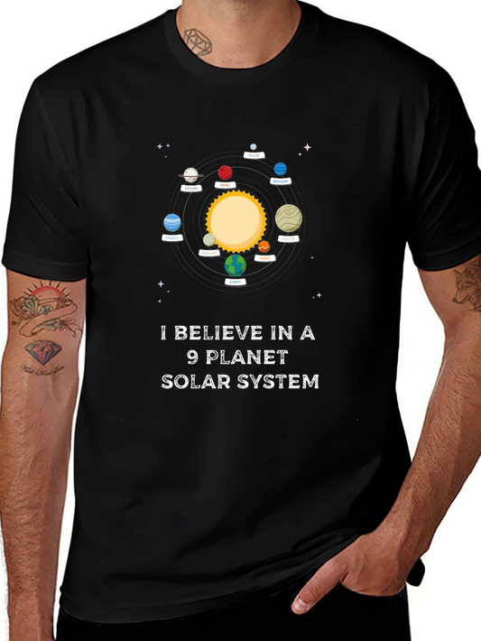 9 Planet Solar System Graphic Tee