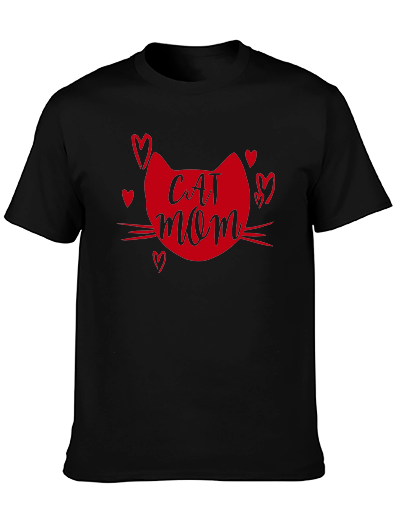 Cat Mom T-Shirt - Heart Graphic Tee