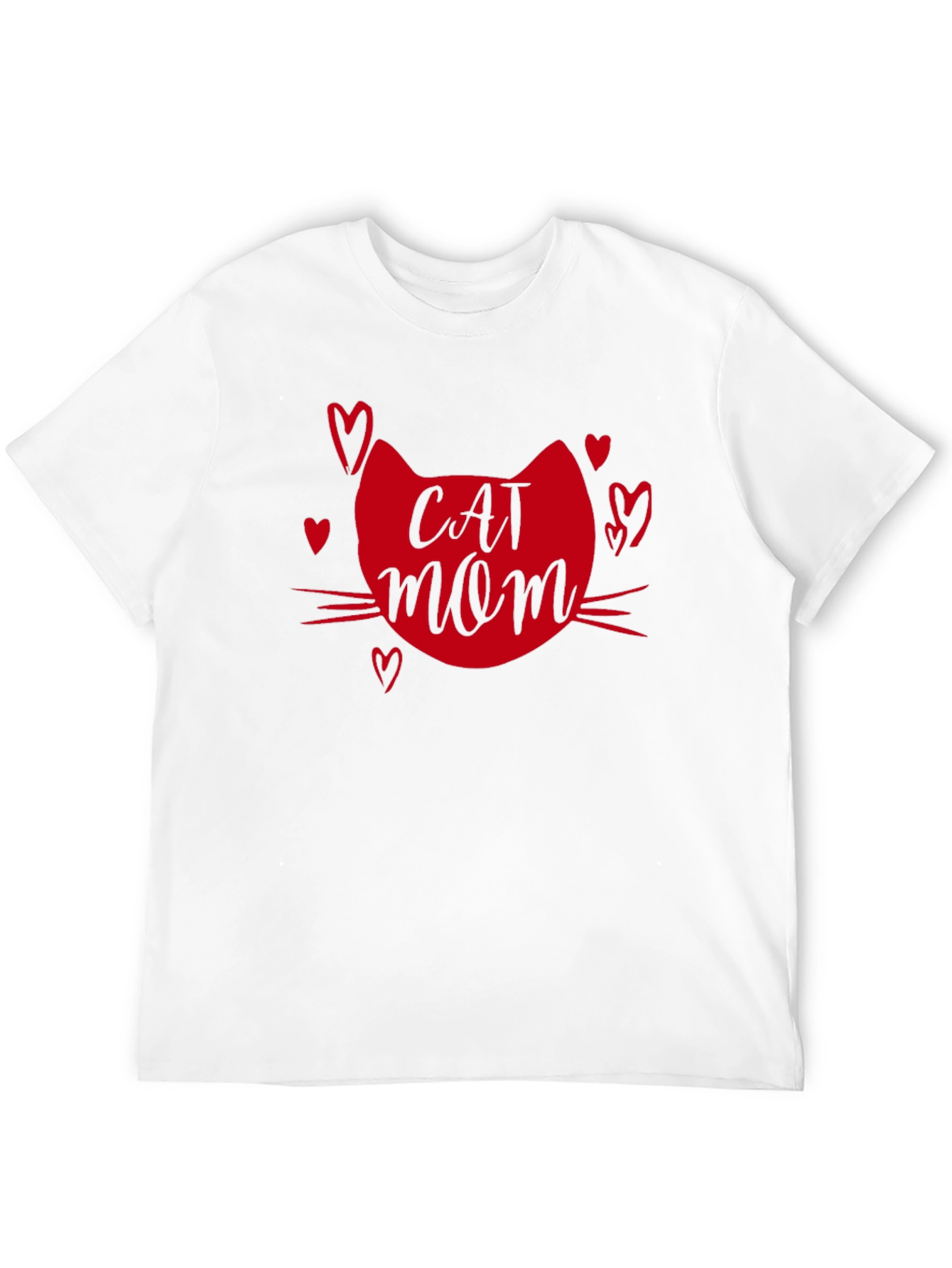 Cat Mom T-Shirt - Heart Graphic Tee
