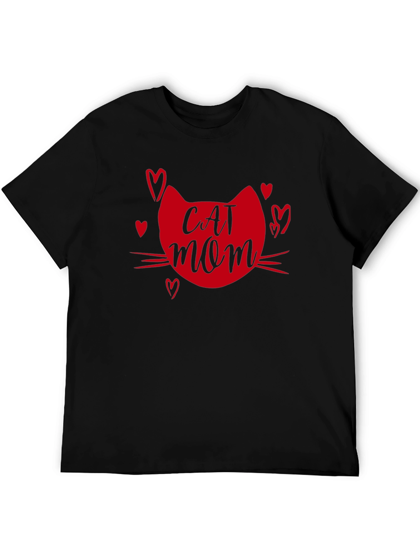 Cat Mom T-Shirt - Heart Graphic Tee