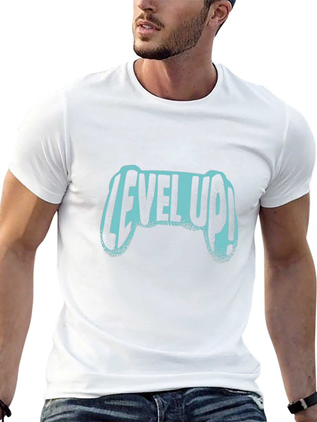 Level Up Gaming Controller Black T-Shirt