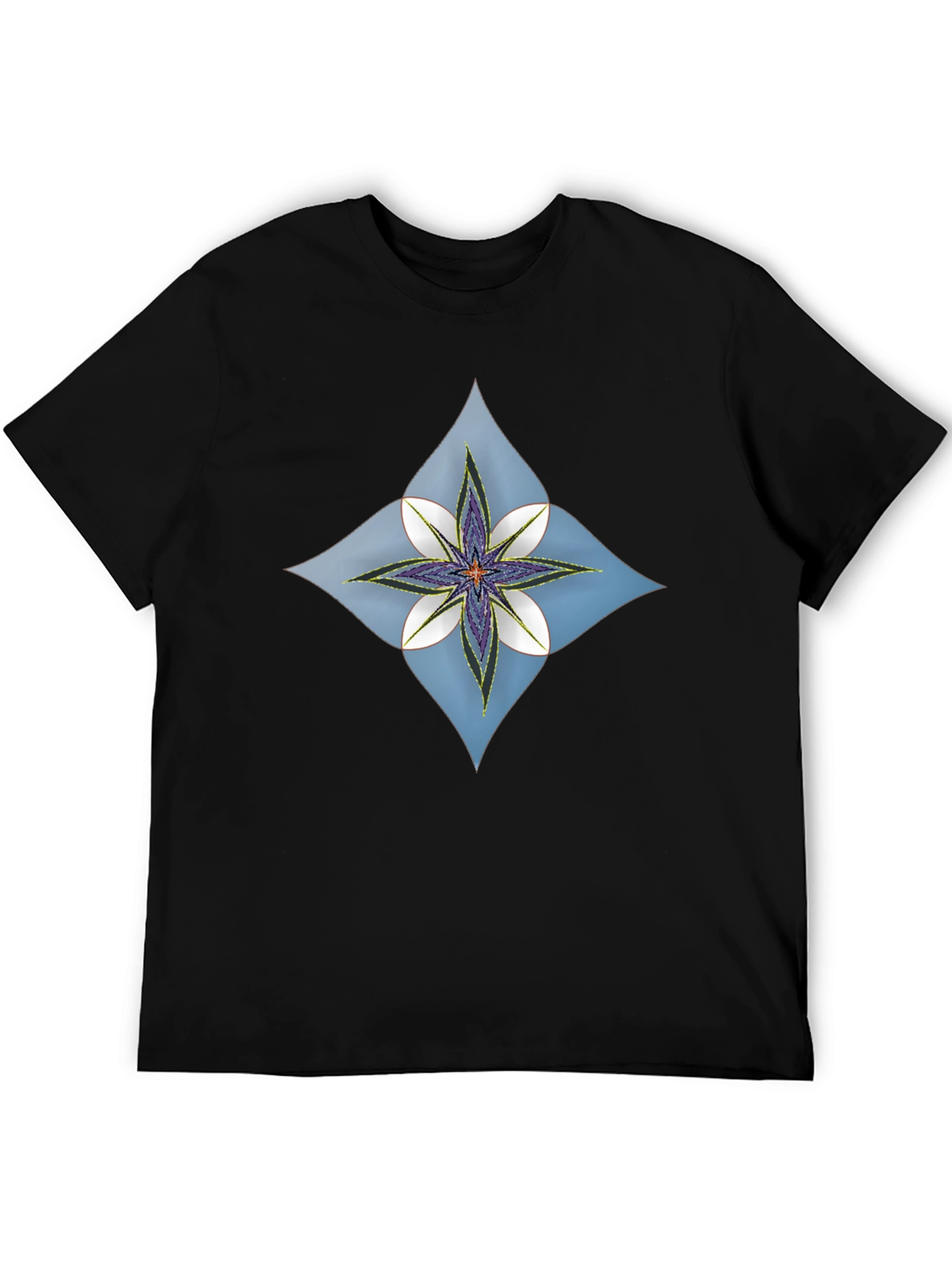 Floral Diamond Black T-Shirt