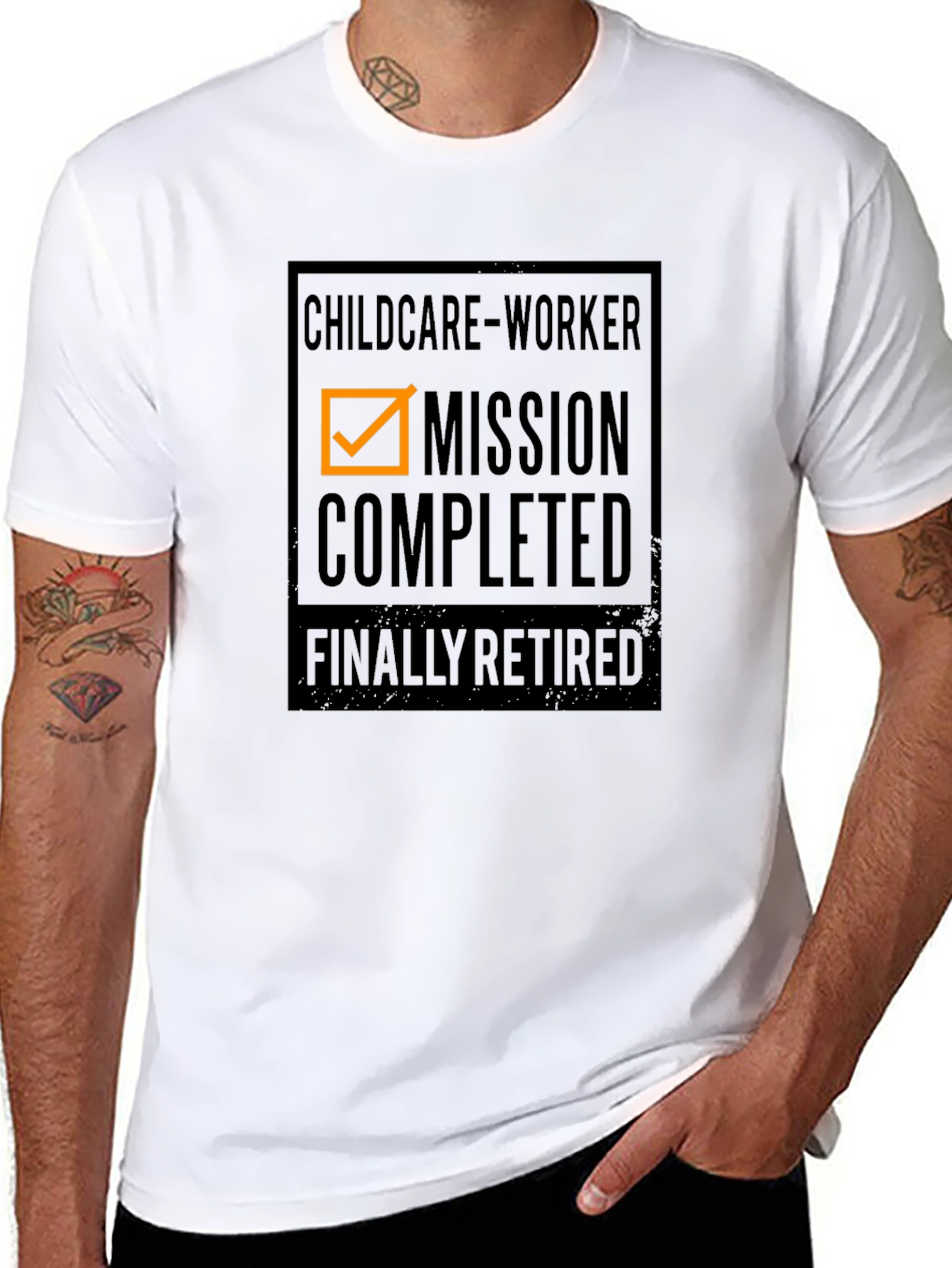 Childcare Worker Mission Completed Retirement Tee