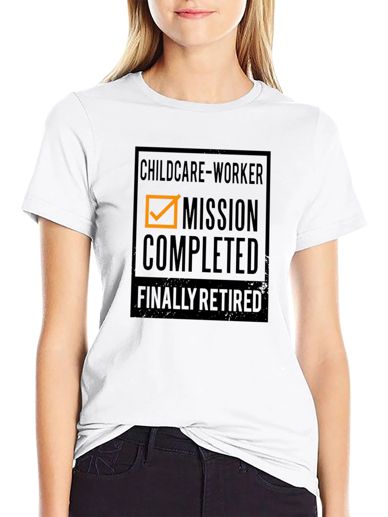 Childcare Worker Mission Completed Retirement Tee