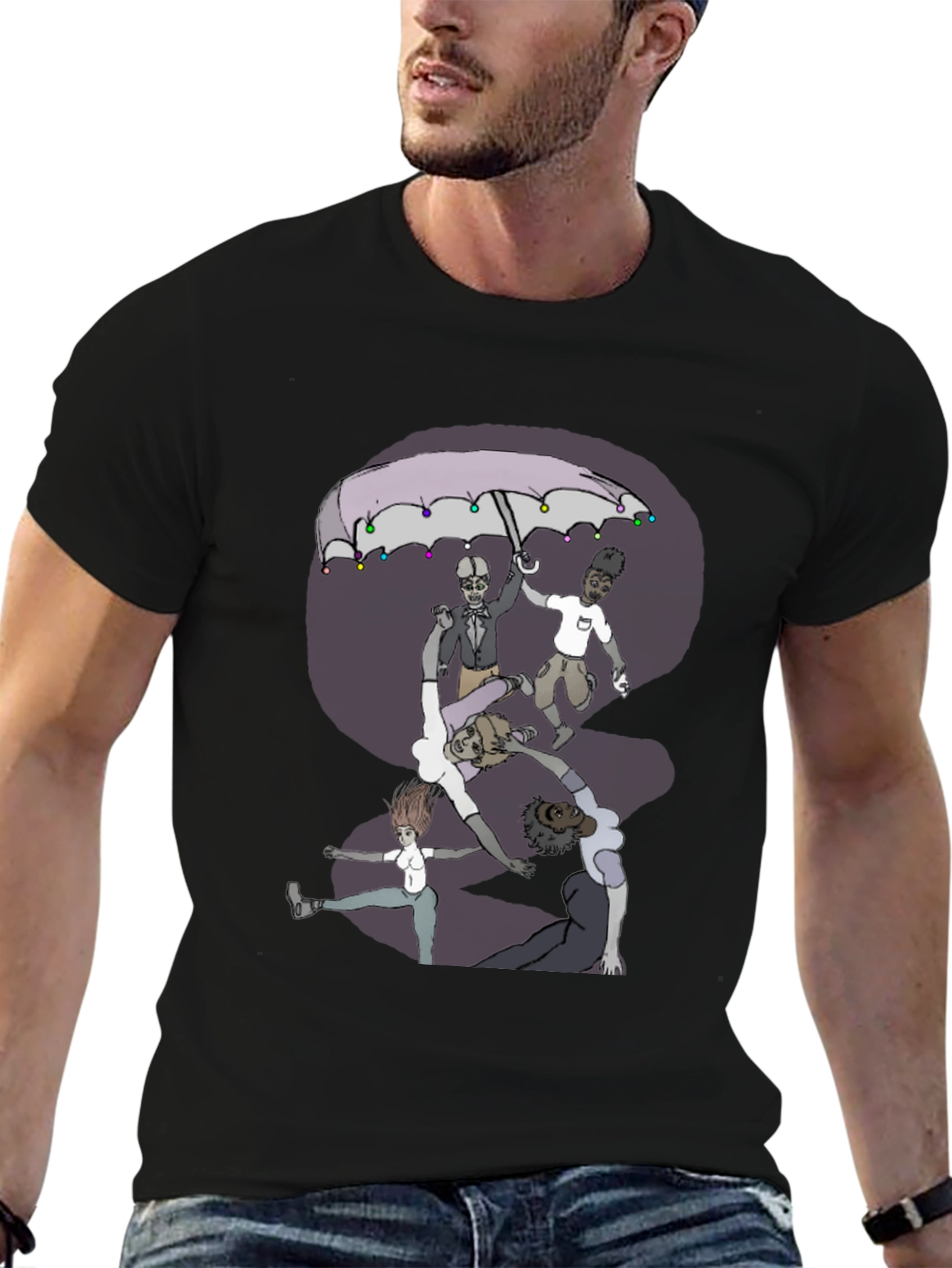 Artistic Graphic Print T-Shirt - Unique Design