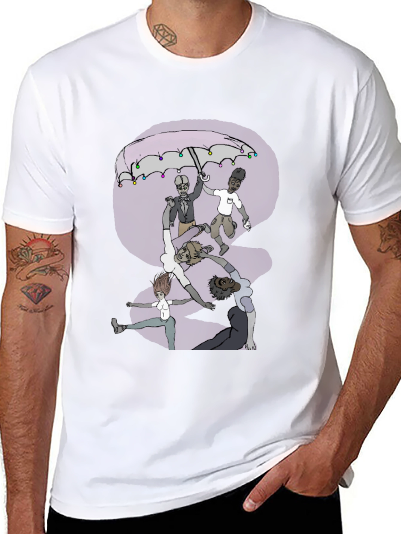 Artistic Graphic Print T-Shirt - Unique Design