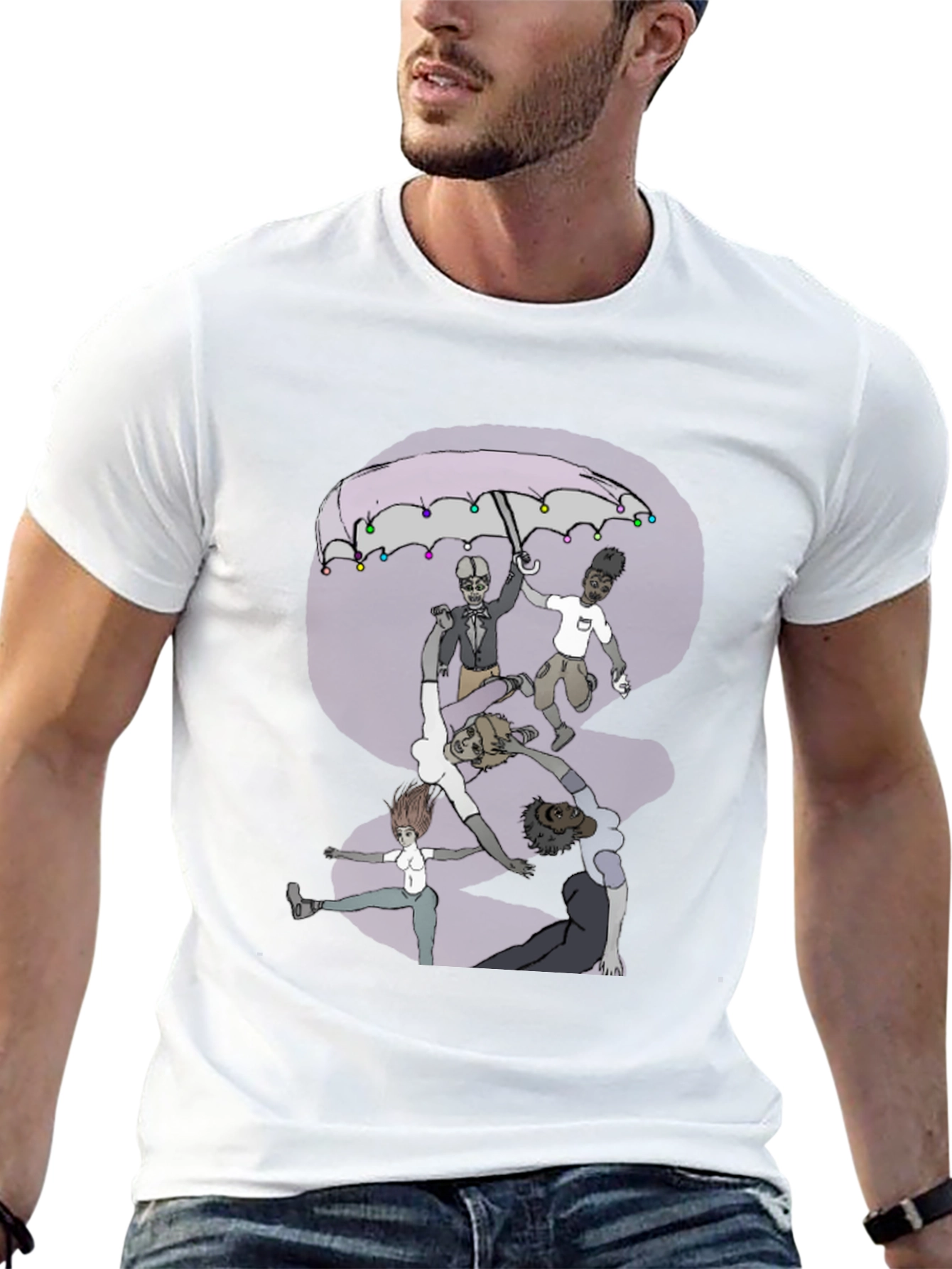 Artistic Graphic Print T-Shirt - Unique Design
