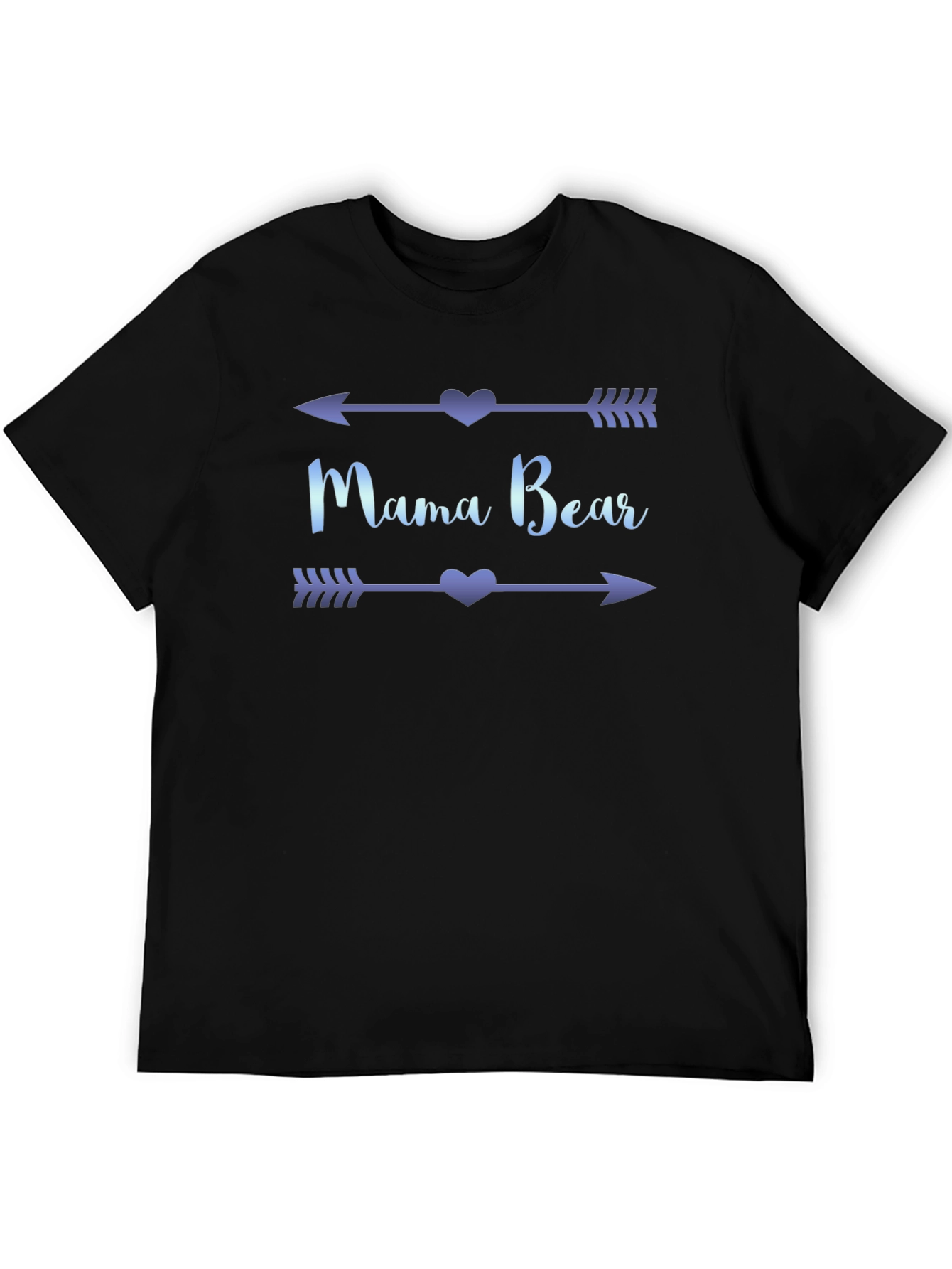 Mama Bear Arrow Heart T-Shirt - Black