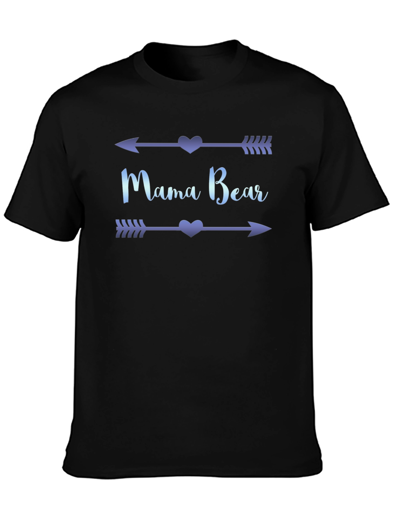 Mama Bear Arrow Heart T-Shirt - Black