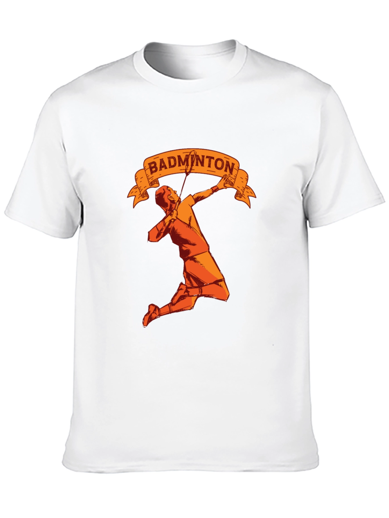 Badminton Player Graphic Tee - Sporty Black T-Shirt