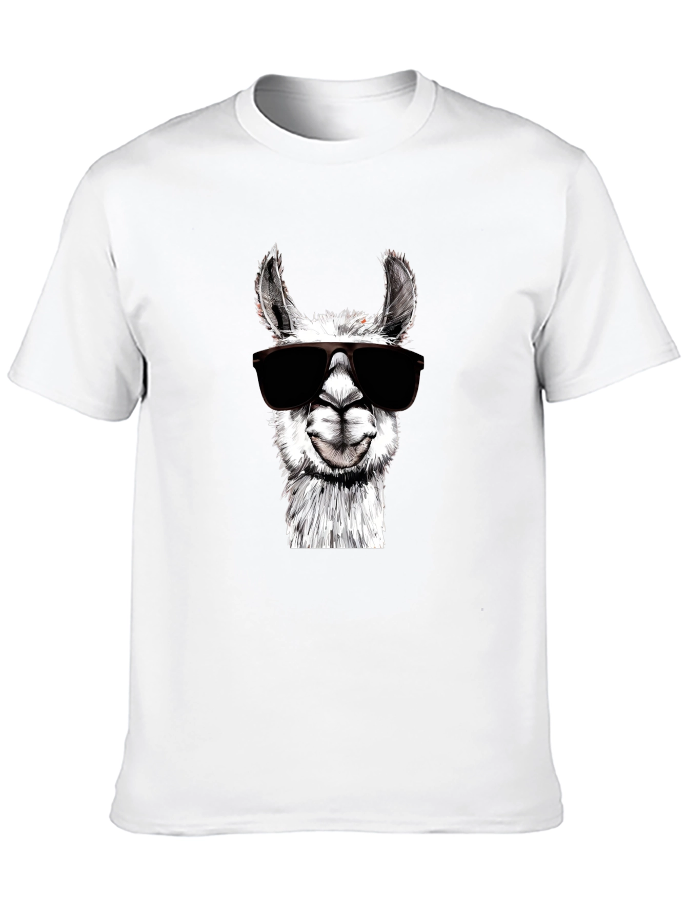 Cool Llama Graphic Tee - Black Cotton Shirt
