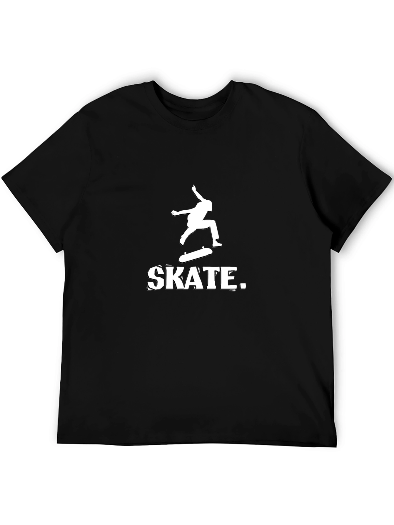Skateboarding Graphic T-Shirt - Black Cotton Tee