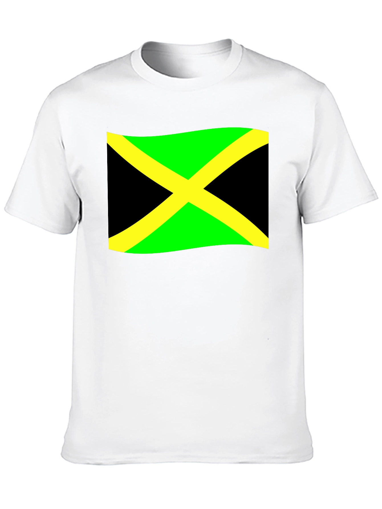 Jamaica Flag T-Shirt - Black Cotton Tee