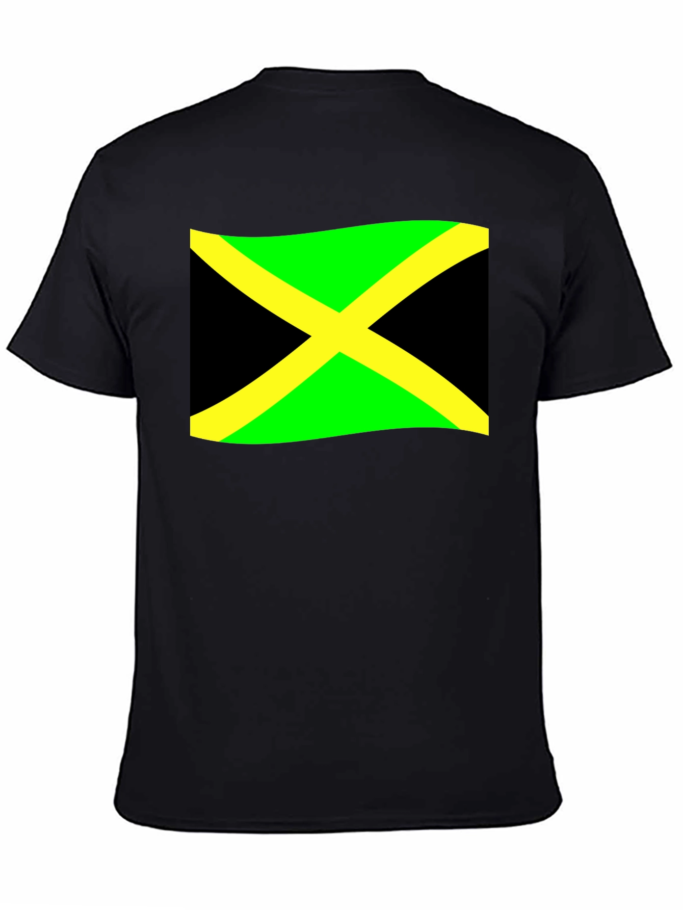 Jamaica Flag T-Shirt - Black Cotton Tee