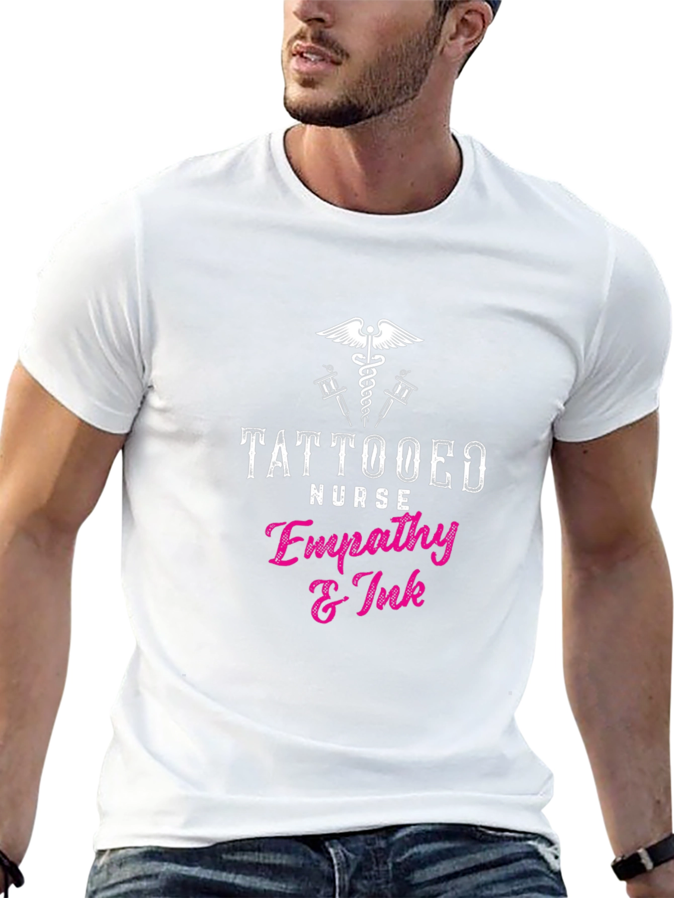 Tattooed Nurse Empathy & Ink Graphic T-Shirt
