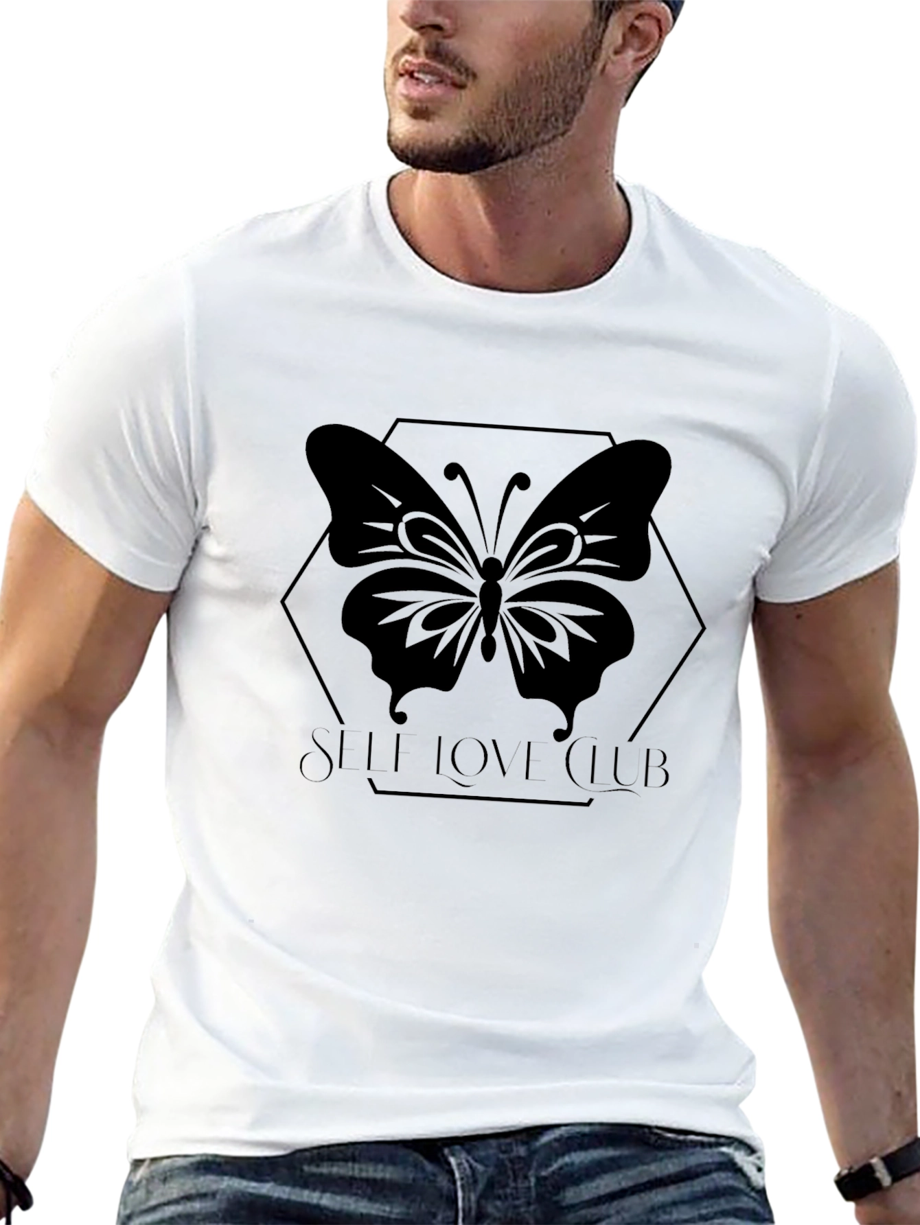 Self Love Club Butterfly T-Shirt - Black