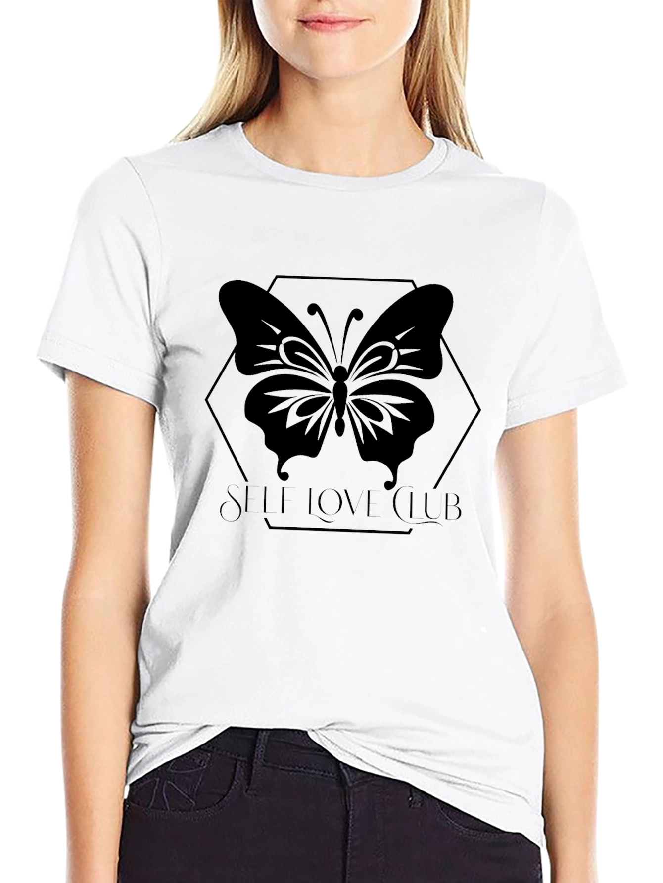 Self Love Club Butterfly T-Shirt - Black