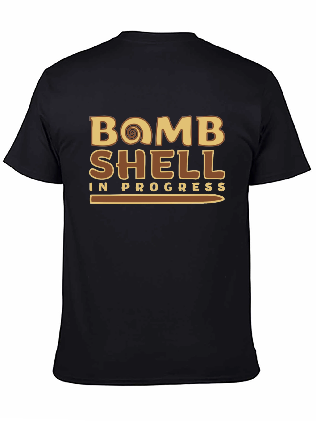 Bomb Shell In Progress Mens Black T-Shirt
