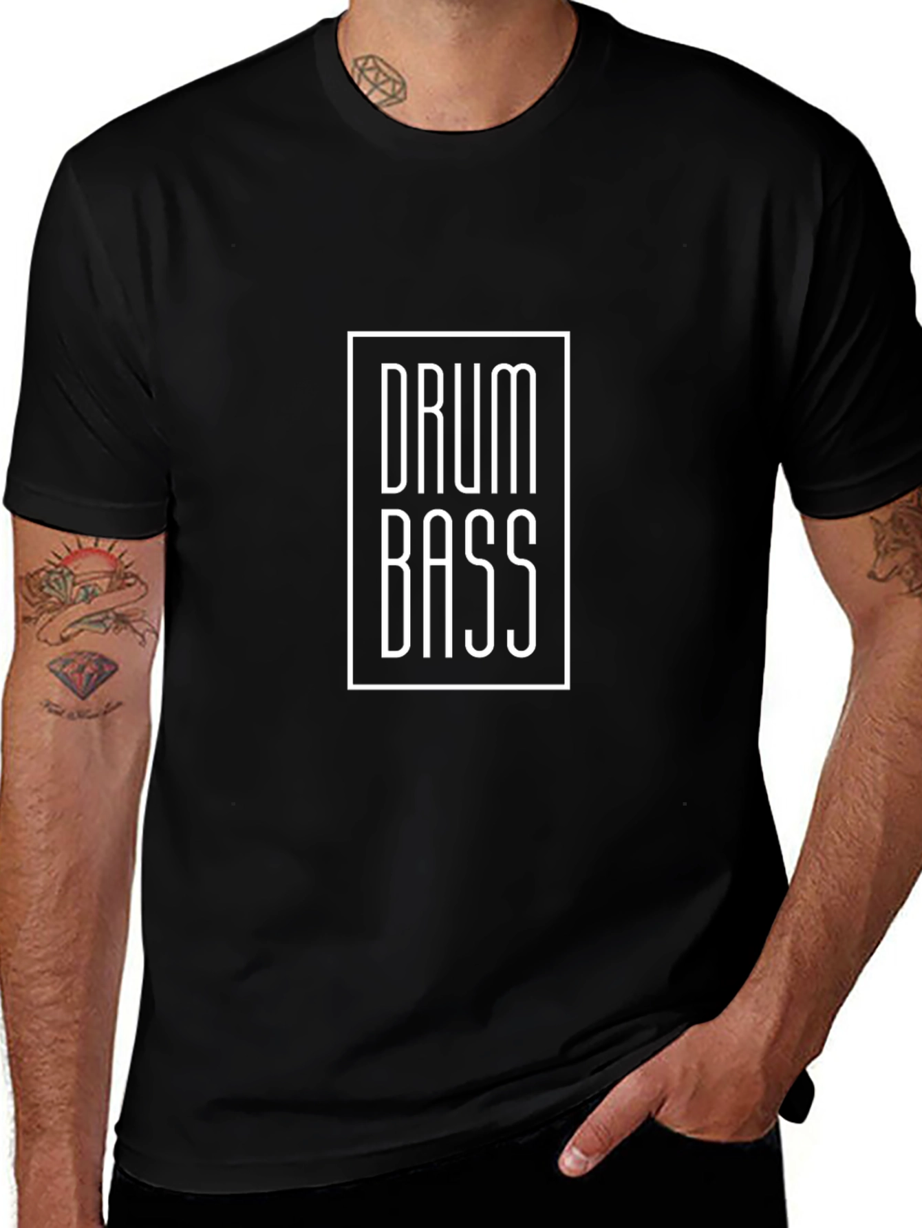 Drum & Bass Graphic Tee - Black