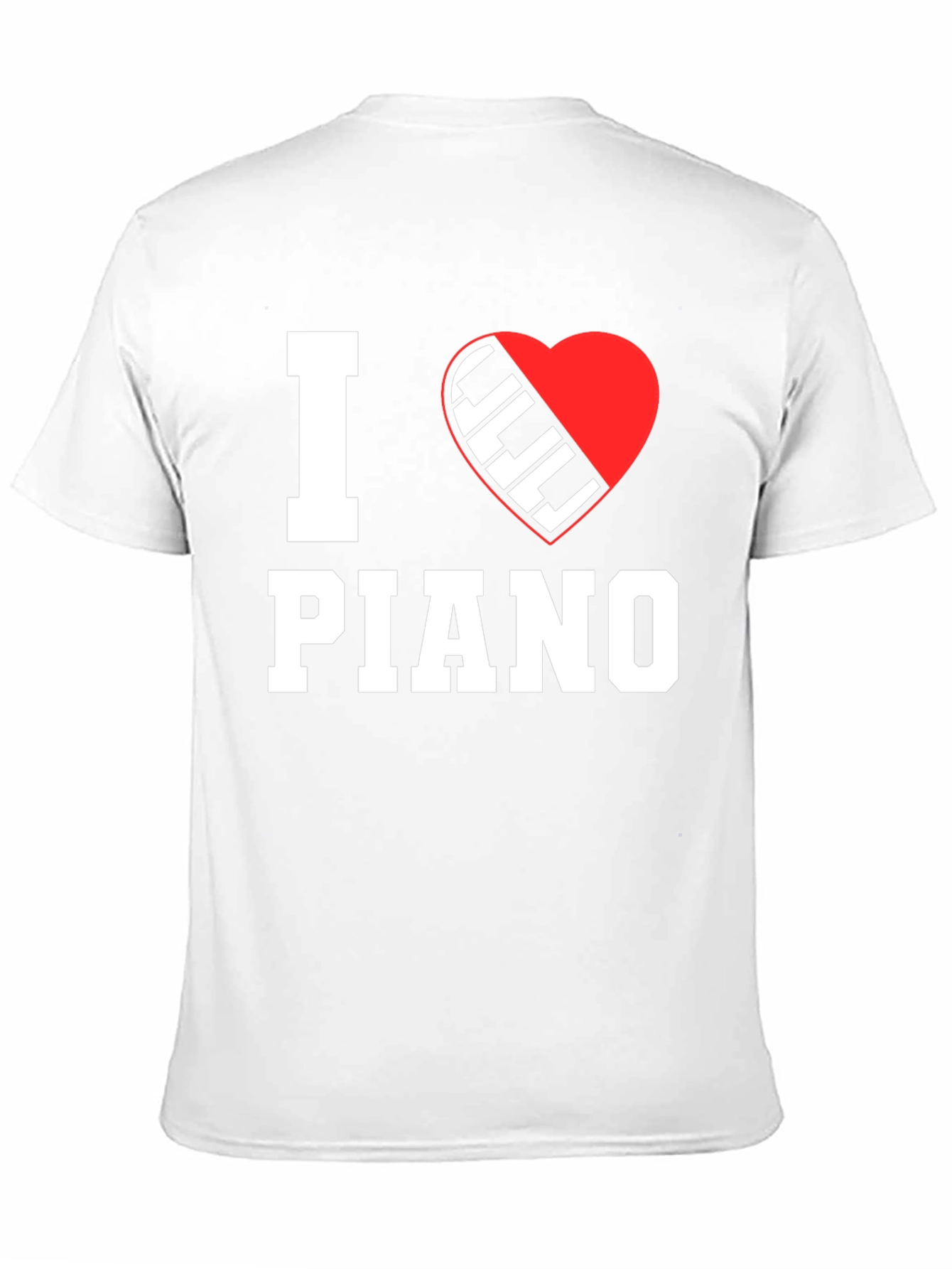 I Heart Piano Graphic Tee - Music Lover Shirt