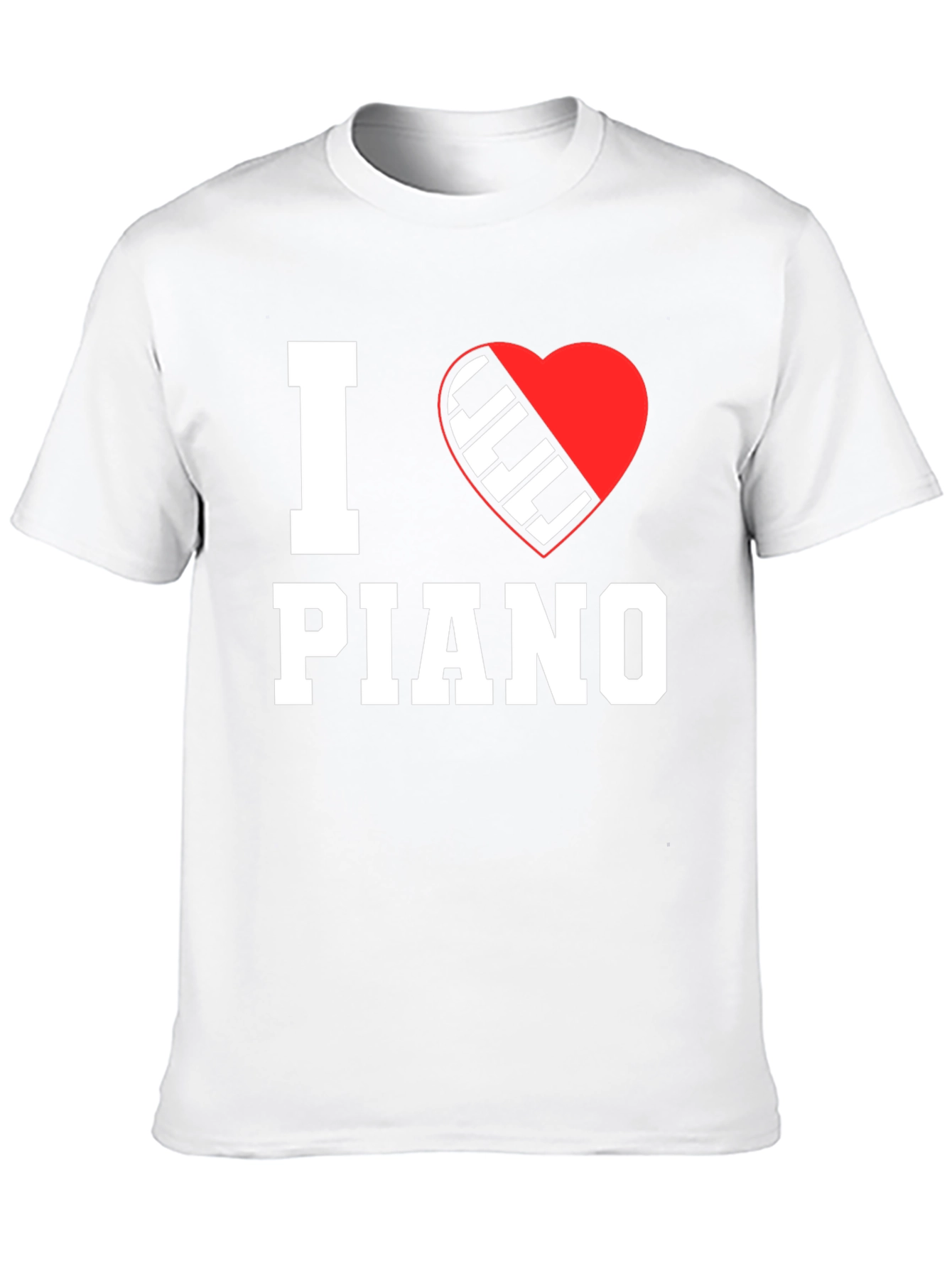 I Heart Piano Graphic Tee - Music Lover Shirt