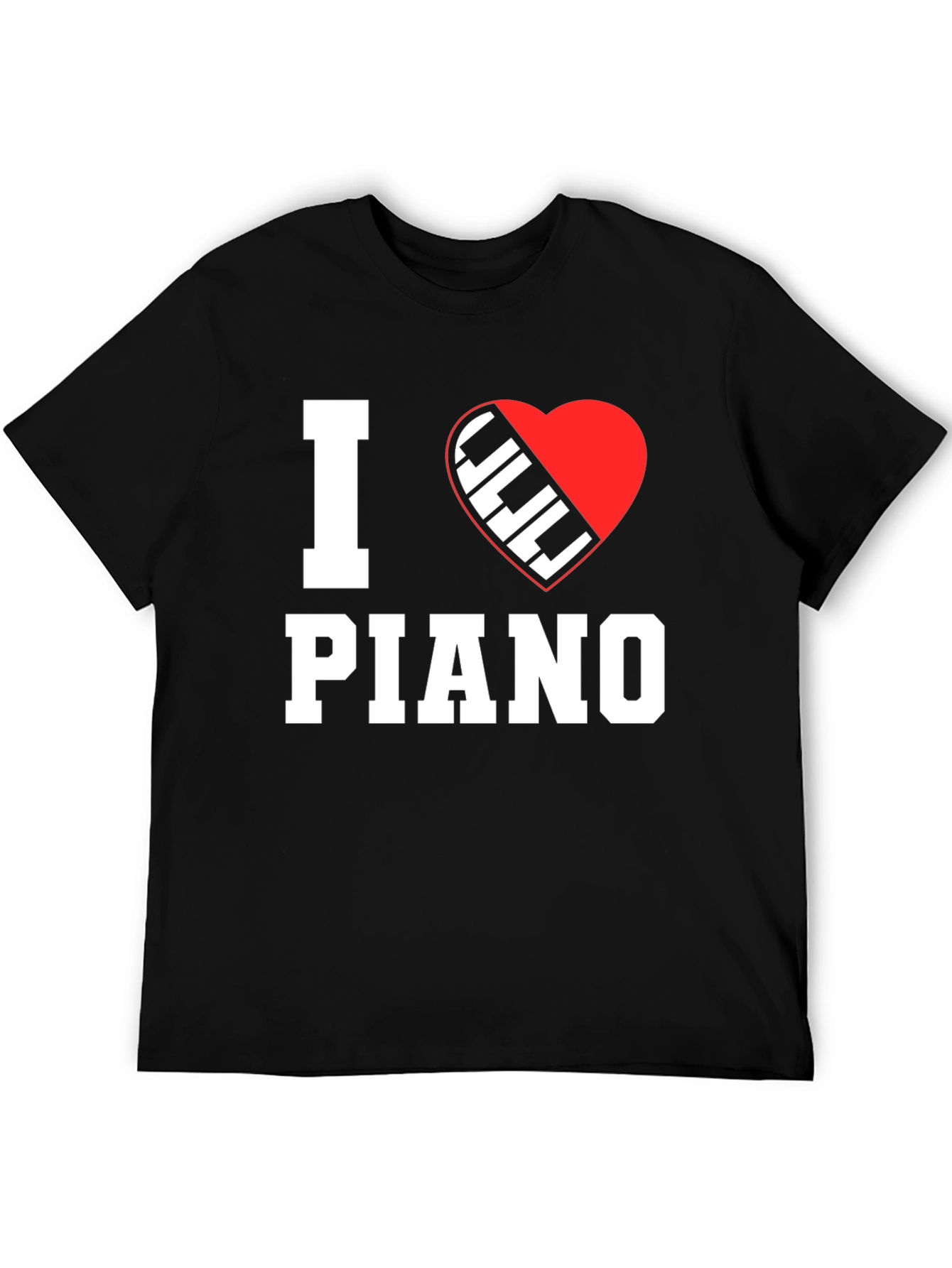 I Heart Piano Graphic Tee - Music Lover Shirt
