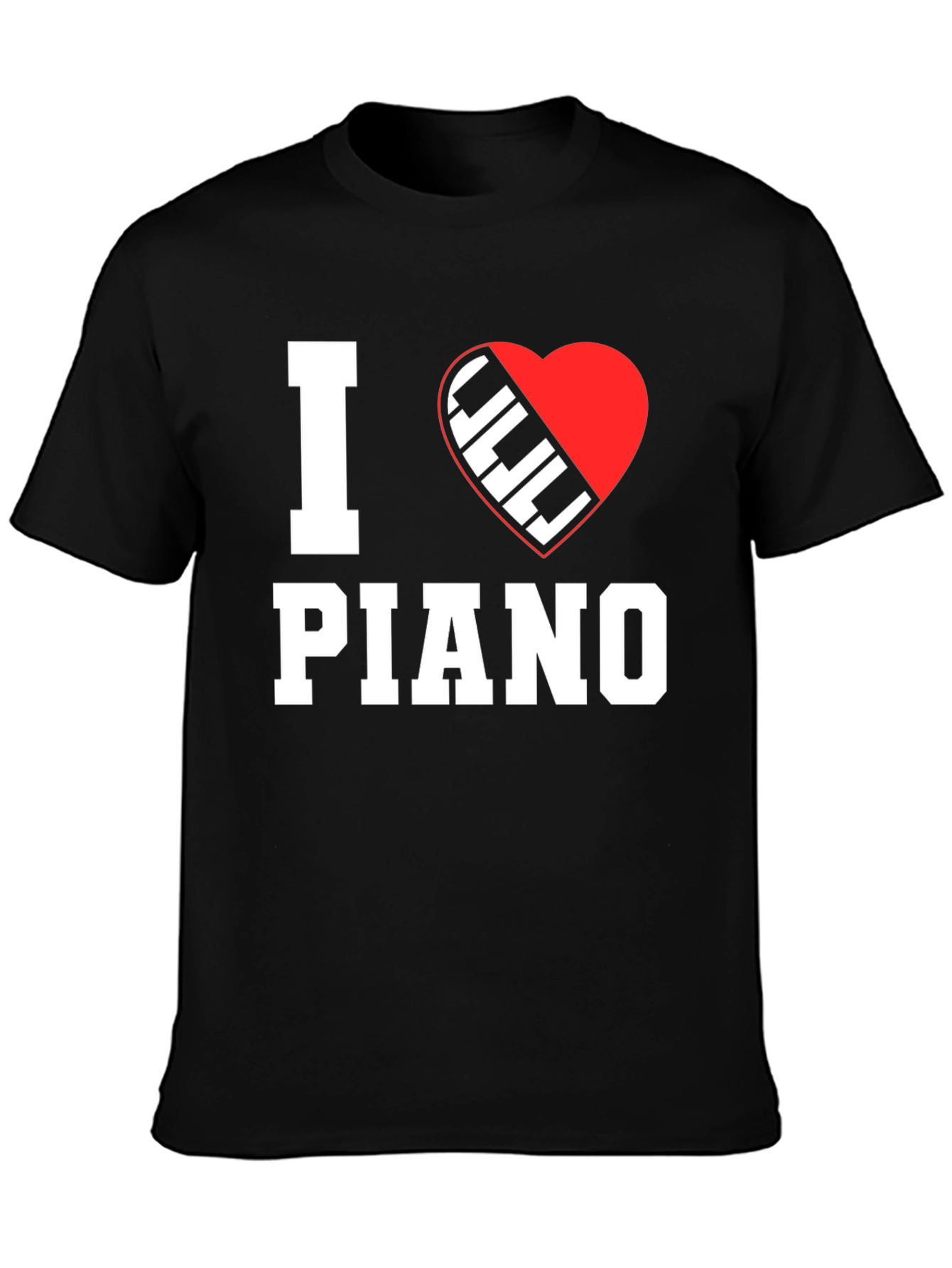 I Heart Piano Graphic Tee - Music Lover Shirt