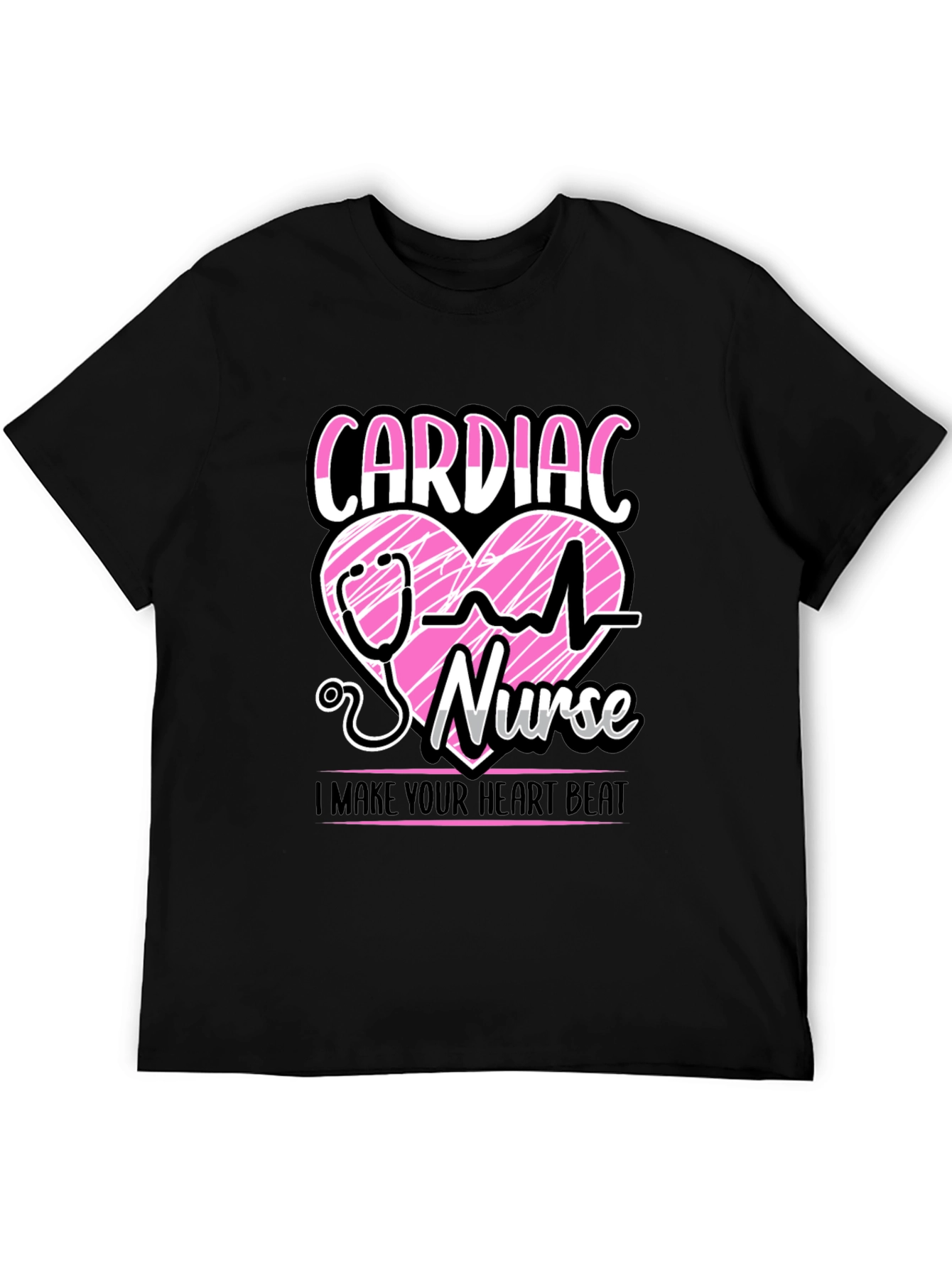Cardiac Nurse T-Shirt - Heartbeat Design