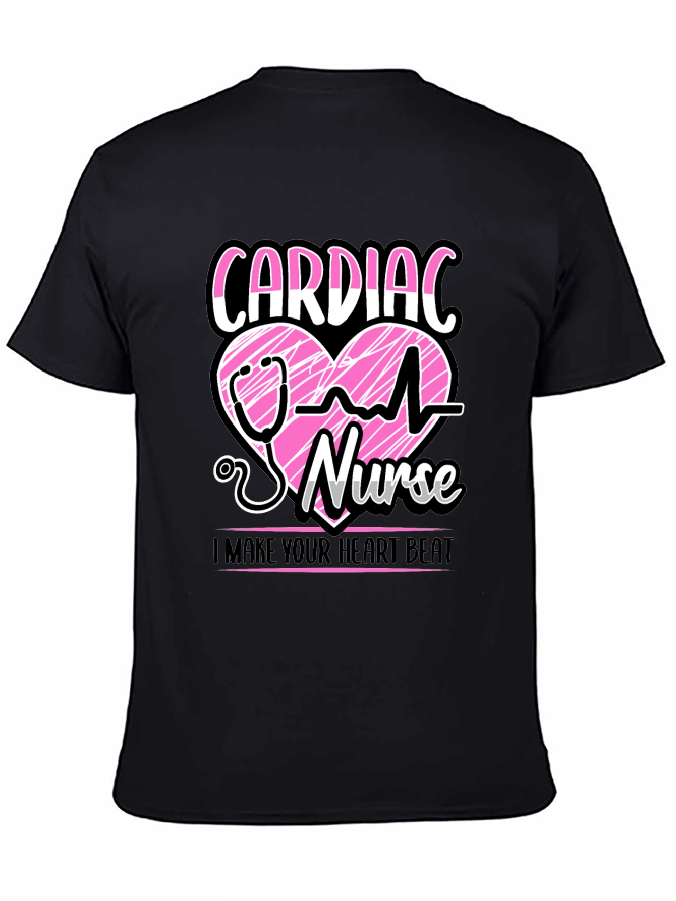 Cardiac Nurse T-Shirt - Heartbeat Design