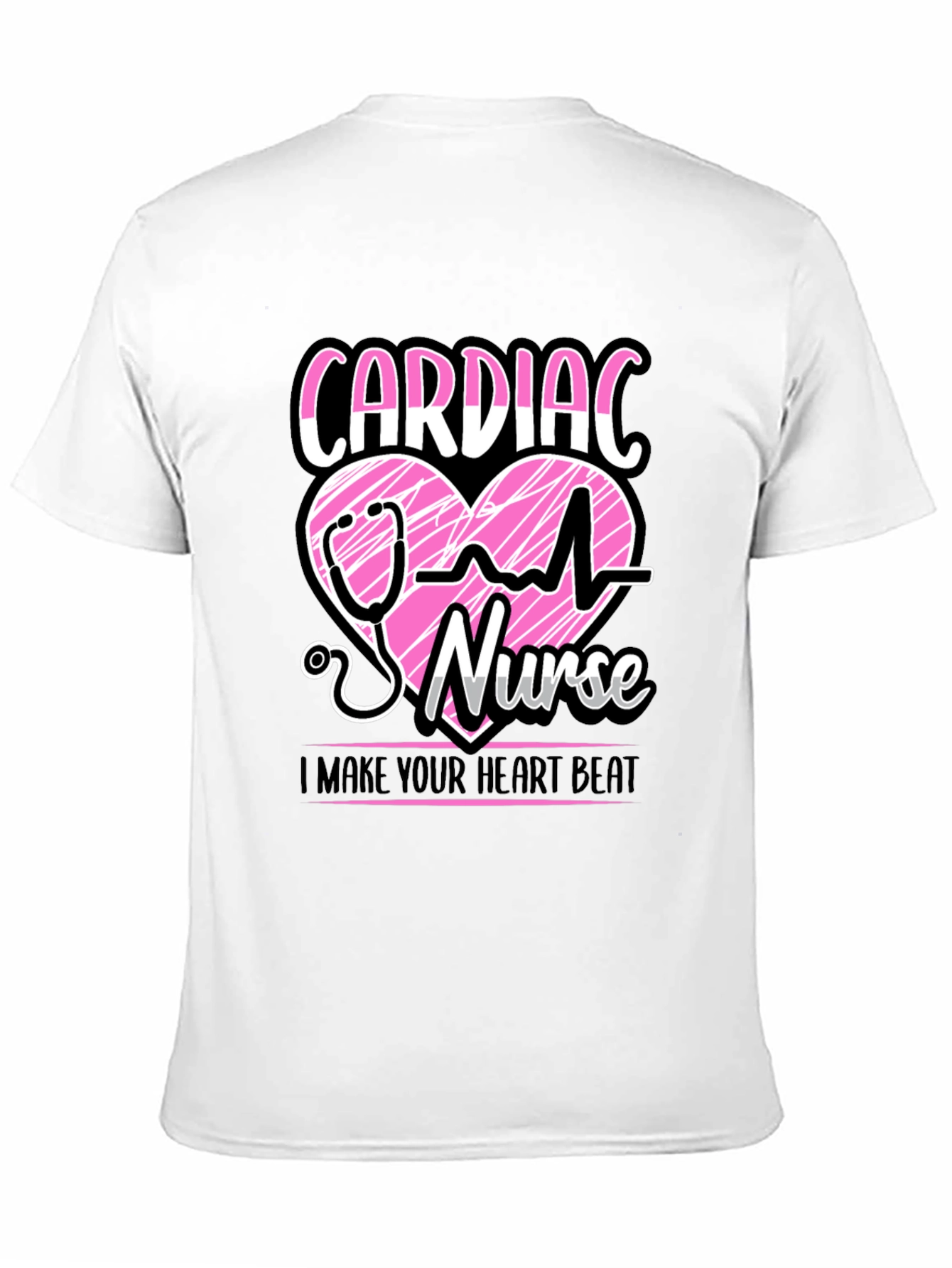 Cardiac Nurse T-Shirt - Heartbeat Design
