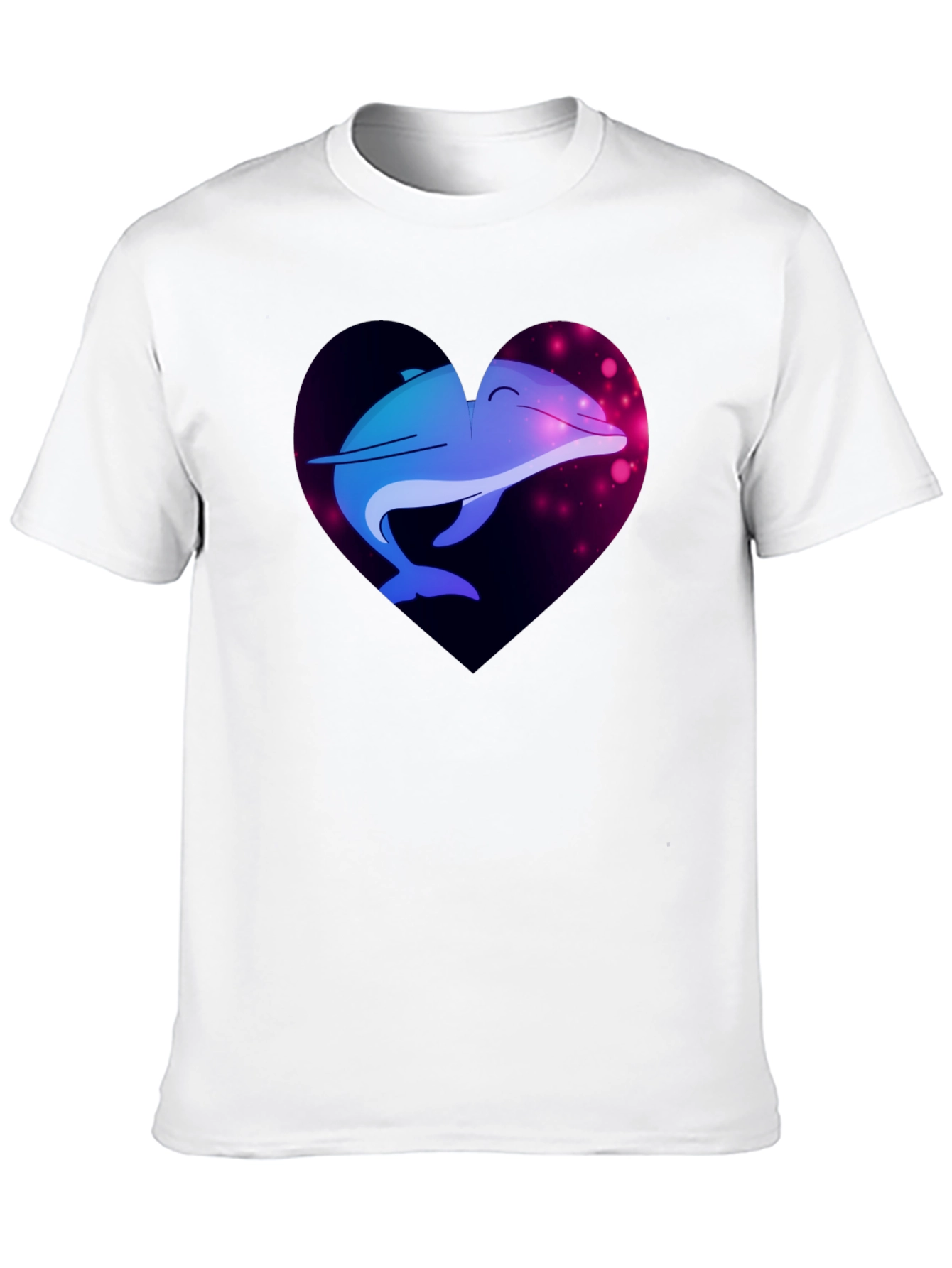Dolphin Heart Graphic Tee - Black