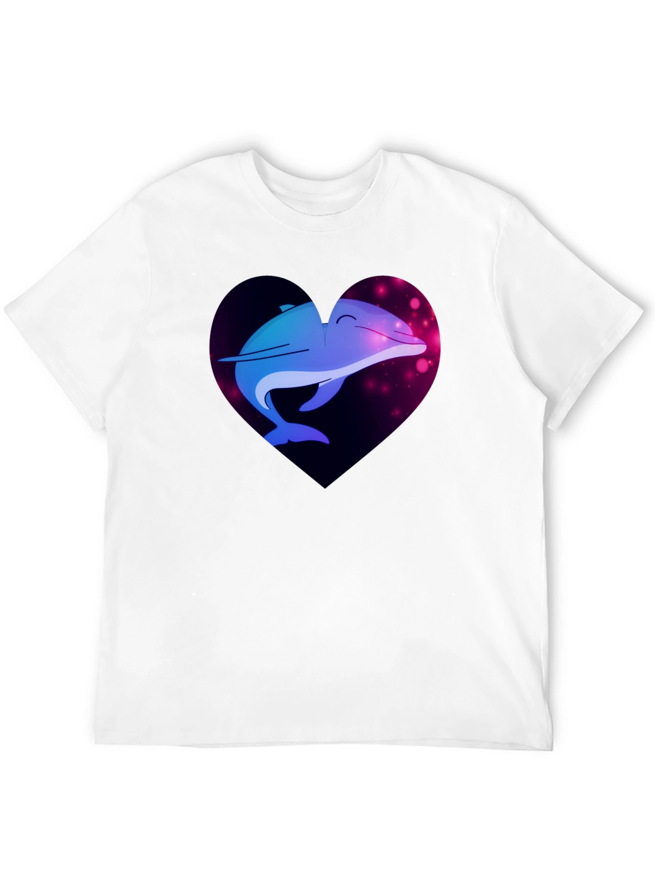 Dolphin Heart Graphic Tee - Black